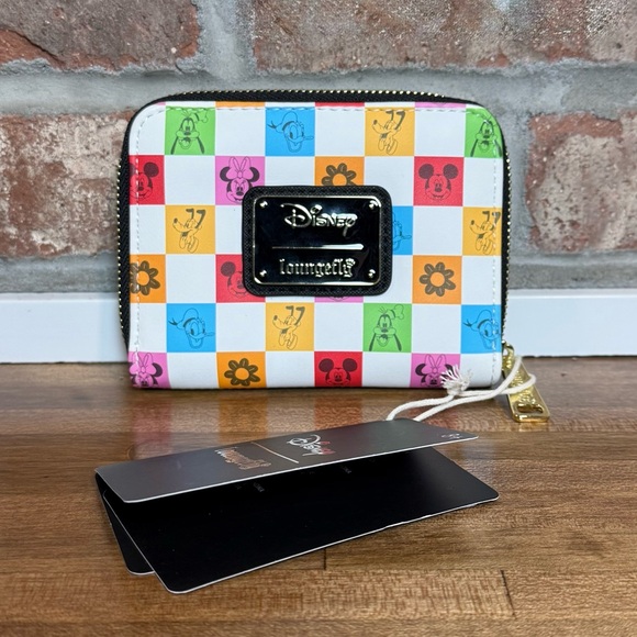 Disney Loungefly Mickey & Friends Checkered Wallet - Picture 2 of 6